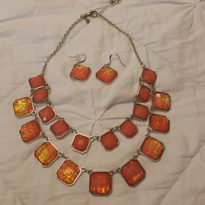 Matching earring an necklace set